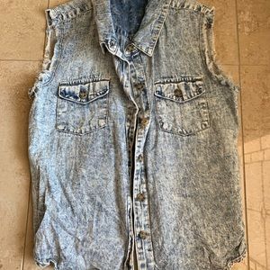 Acid Wash Denim Tanktop
